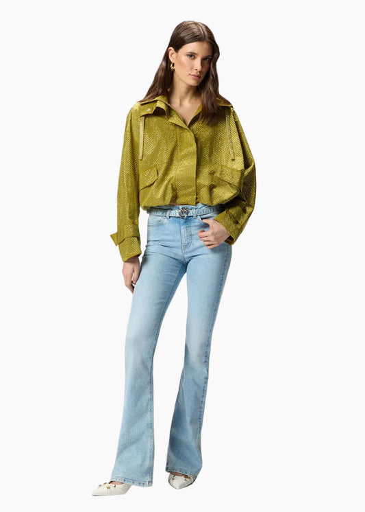 PINKO JEANS CHIARI CON CINTURA E FIBBIA