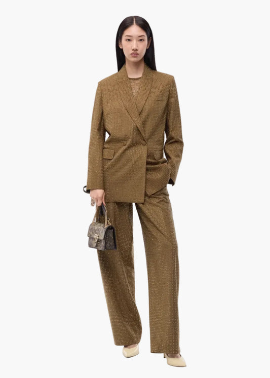 PINKO GIACCA DOPPIOPETTO OVERSIZE CON STRASS