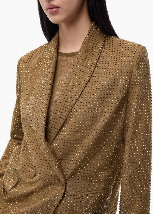 PINKO GIACCA DOPPIOPETTO OVERSIZE CON STRASS