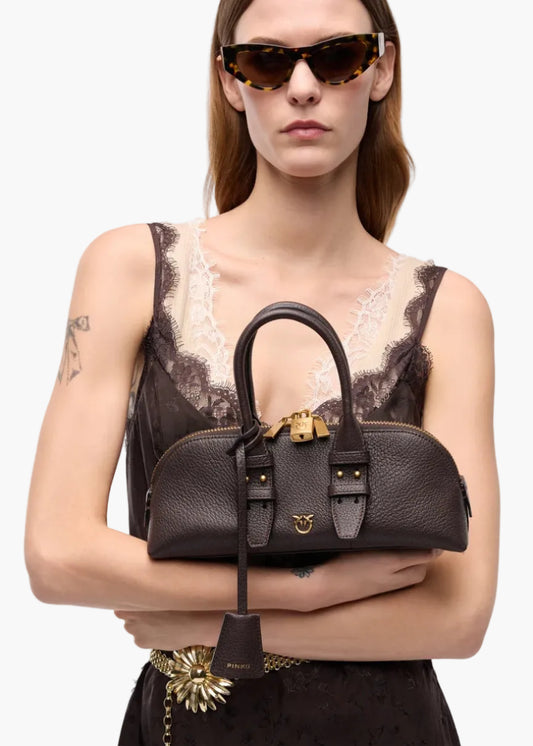 PINKO BORSA A MANO PICCOLA ESCAPE BAG HORIZONTAL IN PELLE FIORE