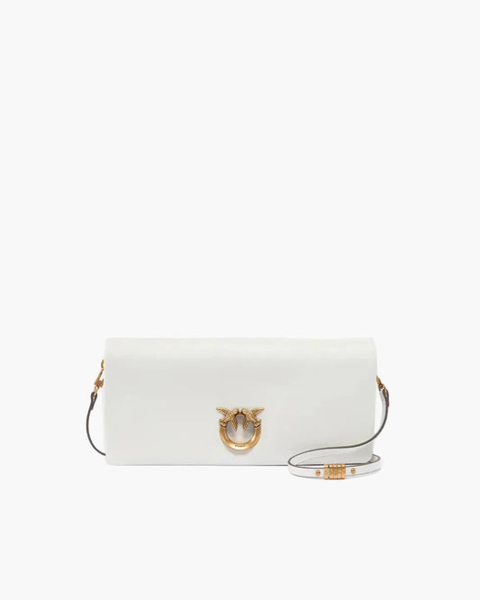 PINKO POCHETTE A TRACOLLA MEDIA LOVE BAG CLICK SOFT HORIZONTAL IN PELLE