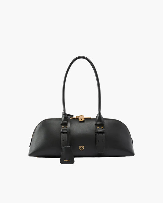 PINKO BORSA GRANDE A SPALLA ESCAPE BAG HORIZONTAL IN PELLE