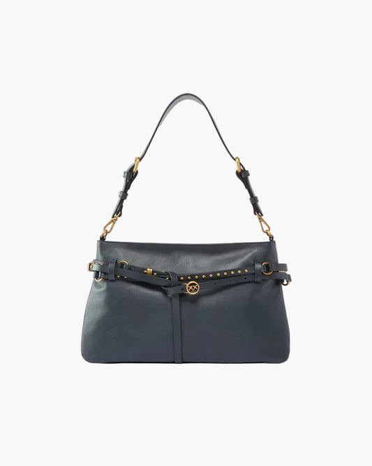 PINKO BORSA A SPALLA MEDIA BELT BAG IN PELLE