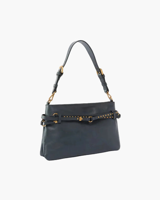 PINKO BORSA A SPALLA MEDIA BELT BAG IN PELLE