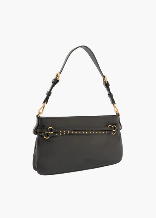 PINKO BORSA A SPALLA MEDIA BELT BAG IN PELLE