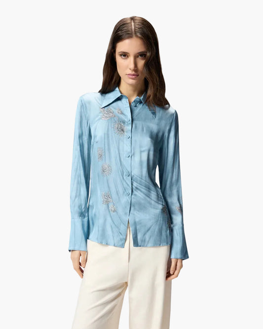 PINKO CAMICIA CON STAMPA GIOIELLO