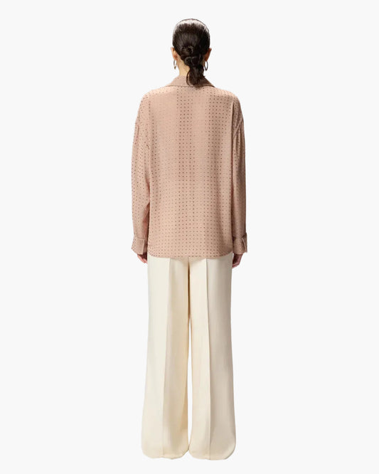 PINKO CAMICIA IN GEORGETTE CON STRASS