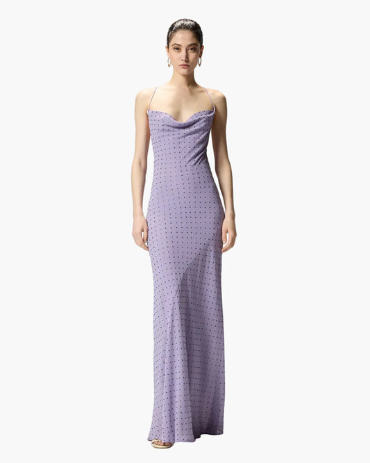 PINKO ABITO SLIPDRESS LUNGO CON STRASS