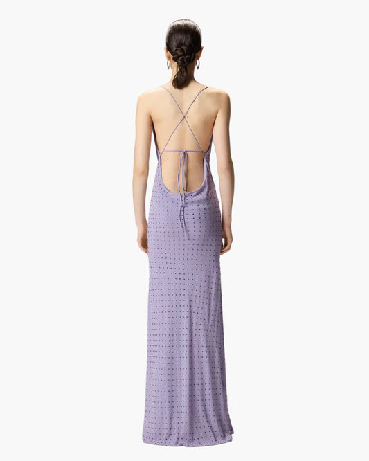 PINKO ABITO SLIPDRESS LUNGO CON STRASS