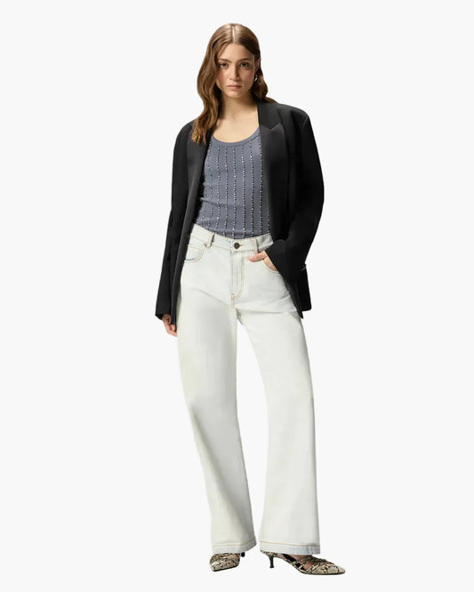 PINKO JEANS WANDA CON VITA RISVOLTABILE A CONTRASTO