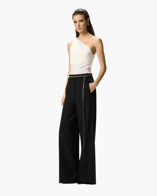 PINKO PANTALONE CEDRO CON CINTURA GIOIELLO