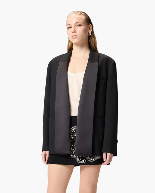 PINKO GIACCA FIAMMATA CON REVERS IN SATIN