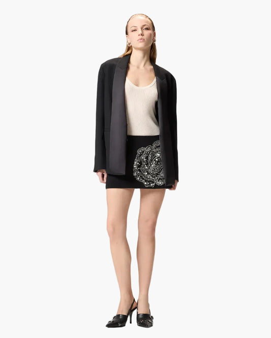 PINKO GIACCA FIAMMATA CON REVERS IN SATIN