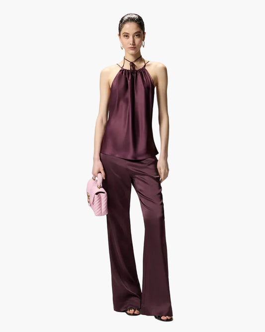 PINKO PANTALONI SVASATI IN SATIN