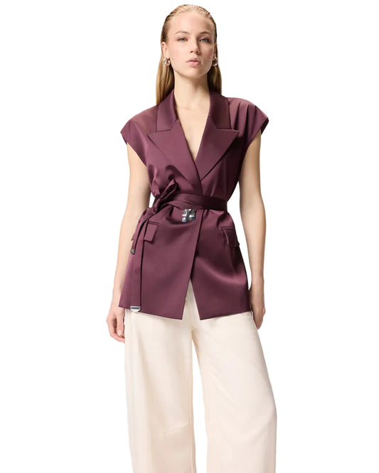 PINKO GIACCA SMANICATA IN SATIN