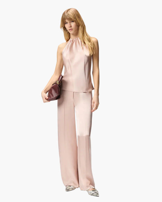 PINKO PANTALONE LIMONCELLO IN SATIN