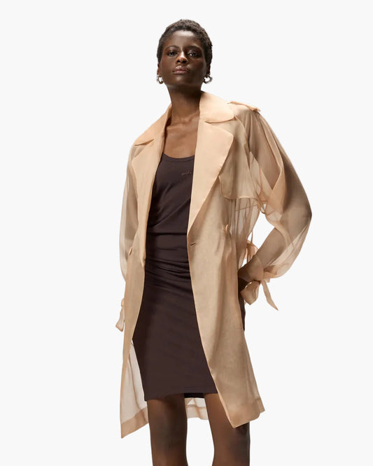 PINKO TRENCH IN ORGANZA DI SETA