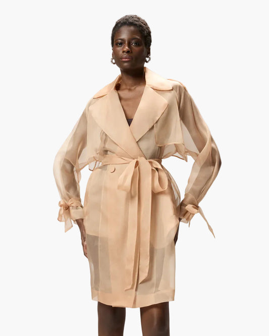 PINKO TRENCH IN ORGANZA DI SETA