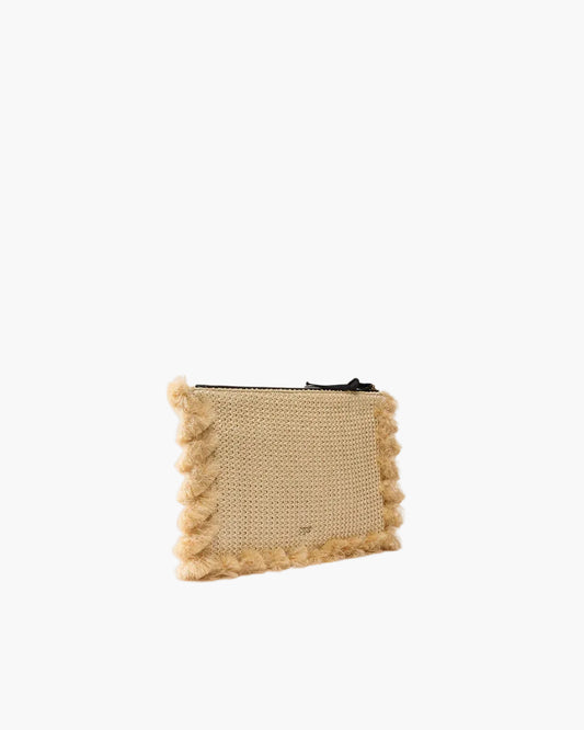PINKO BORSA SHOPPER MEDIA BEACH IN RAFIA CON LOGO E NAPPINE