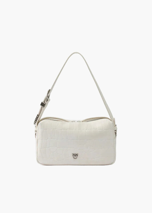 PINKO BORSA BAULETTO A TRACOLLA IN PELLE STAMPA COCCODRILLO