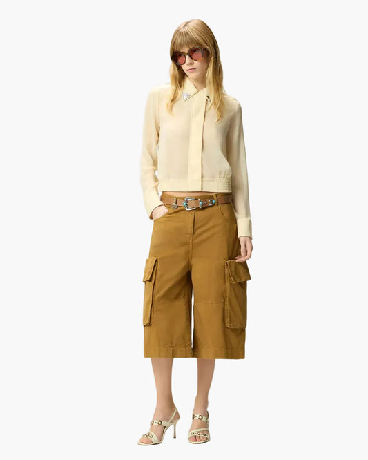 PINKO CAMICIA SEMI TRASPARENTE CON DETTAGLI METALLICI