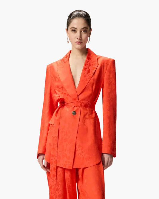 PINKO GIACCA CASTELNUOVO KIMONO IN JACCQUARD FLOREALE