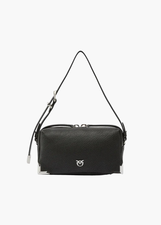 PINKO BORSA BAULETTO A TRACOLLA MINI IN PELLE FIORE