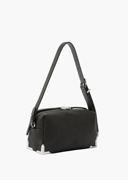 PINKO BORSA BAULETTO A TRACOLLA MINI IN PELLE FIORE