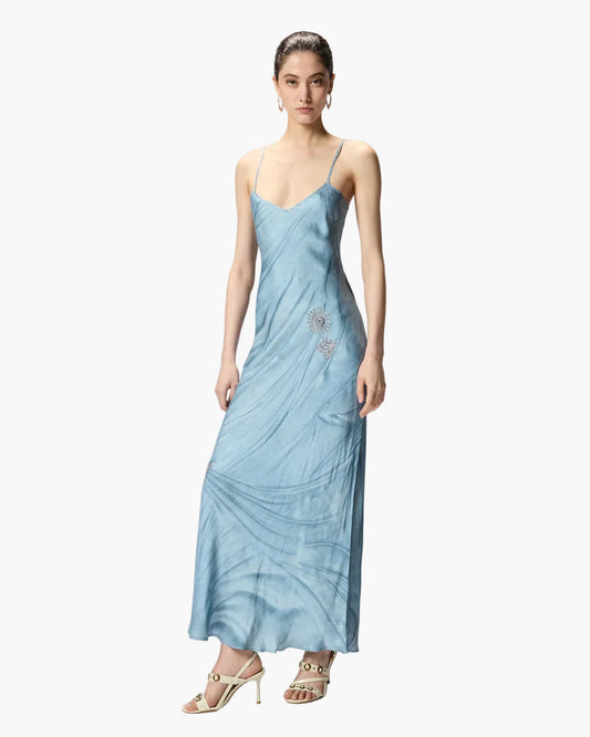 PINKO ABITO SLIPDRESS CON STAMPA GIOIELLO