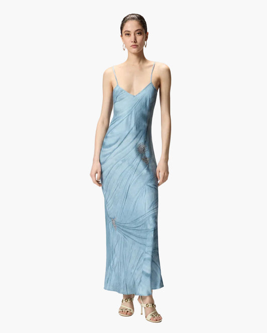 PINKO ABITO SLIPDRESS CON STAMPA GIOIELLO