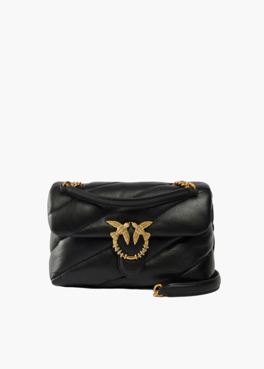 PINKO BORSA A TRACOLLA MEDIA LOVE BAG PUFF CON FIBBIA GIOIELLO