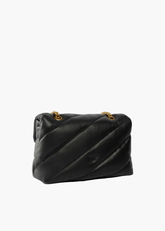 PINKO BORSA A TRACOLLA MEDIA LOVE BAG PUFF CON FIBBIA GIOIELLO