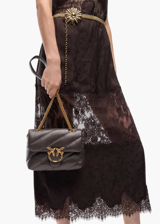 PINKO BORSA A TRACOLLA MINI LOVE BAG PUFF CON FIBBIA GIOIELLO