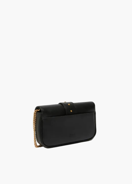 PINKO BORSA A SPALLA PICCOLA LOVE BAG POCKET CON FIBBIA GIOIELLO