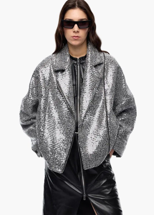 PINKO CABAN CON PAILLETTES