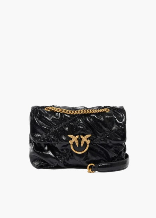 PINKO BORSA A TRACOLLA MINI LOVE BAG PUFF IN PELLE NEW SHINY TRAPUNTATA