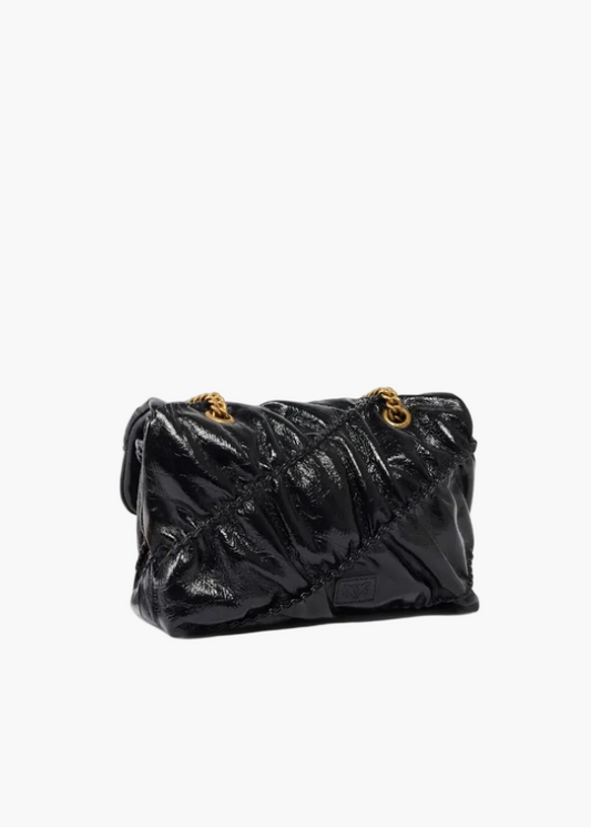 PINKO BORSA A TRACOLLA MINI LOVE BAG PUFF IN PELLE NEW SHINY TRAPUNTATA