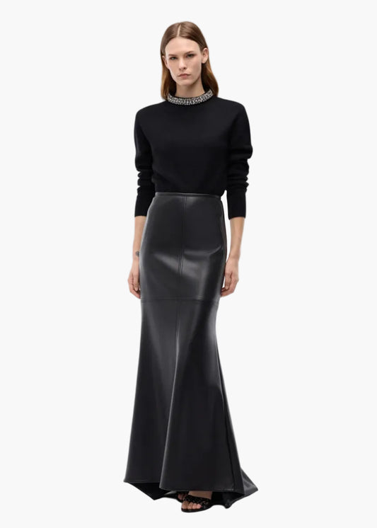PINKO MAGLIA IN MISTO LANA CON COLLO GIOIELLO