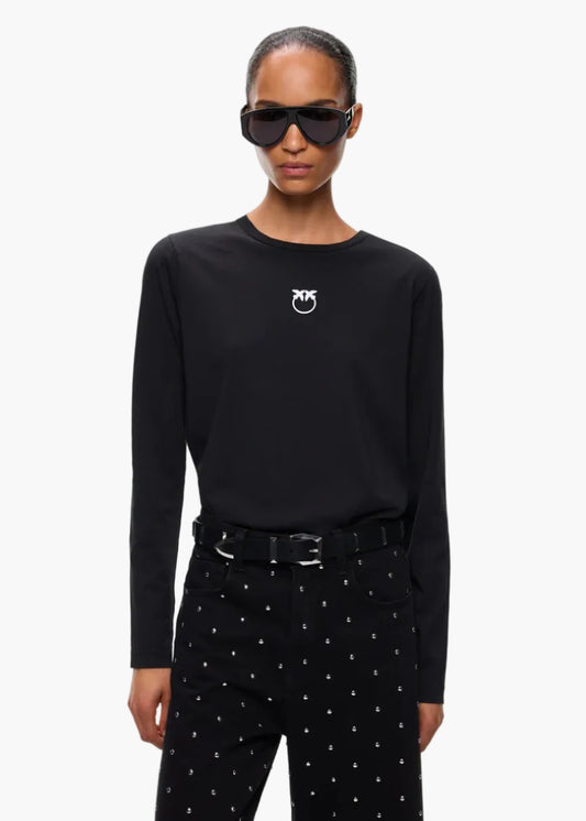 PINKO MAGLIA CON LOGO LOVE BIRDS
