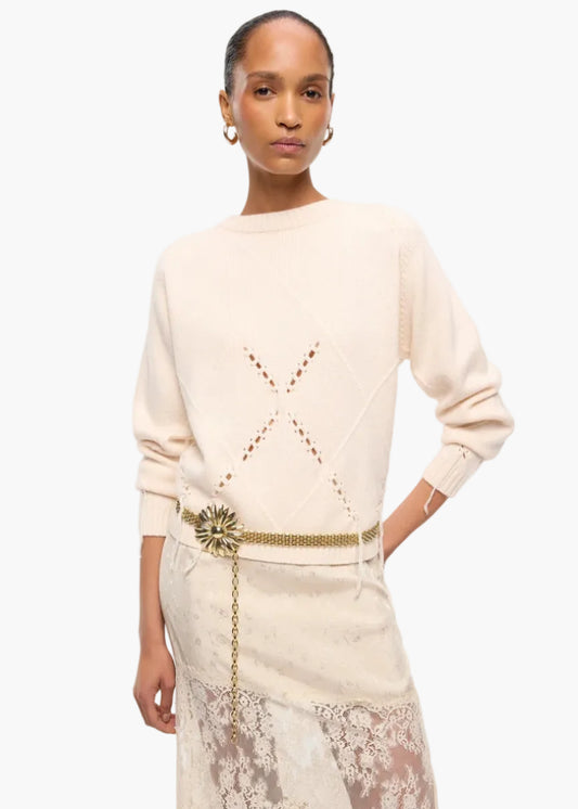 Wool and cashmere sweater with maxi diamonds | Pinko