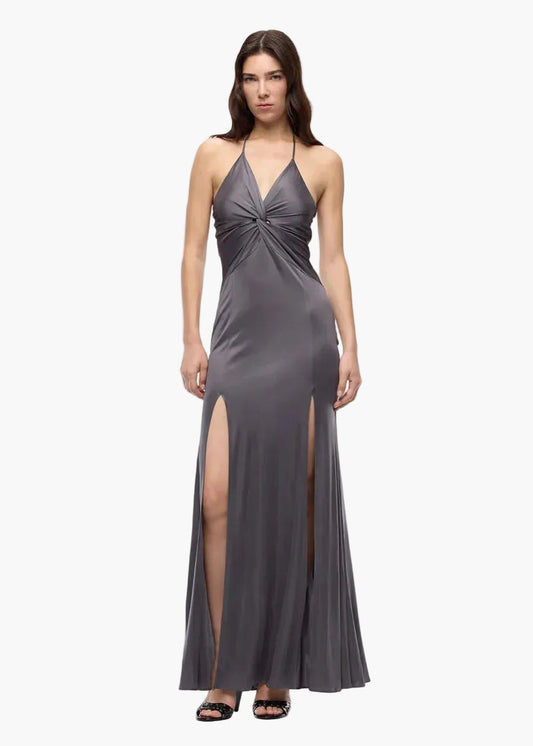 PINKO ABITO SLIPDRESS LUNGO CON NODO FRONTALE