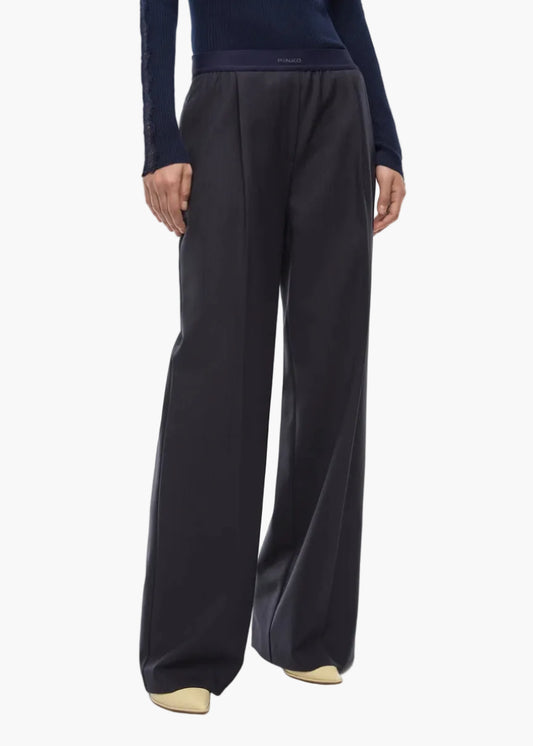 PINKO PANTALONI PALAZZO IN MISTO LANA STRETCH