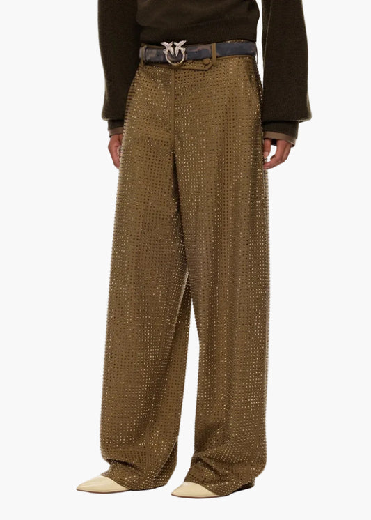 PINKO PANTALONI BARRE FIT CON STRASS