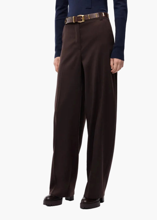 PINKO PANTALONI BARREL FIT IN MISTO LANA