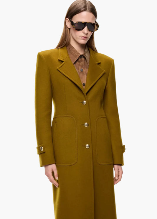 PINKO CAPPOTTO LUNGO IN PANNO DI MISTO LANA