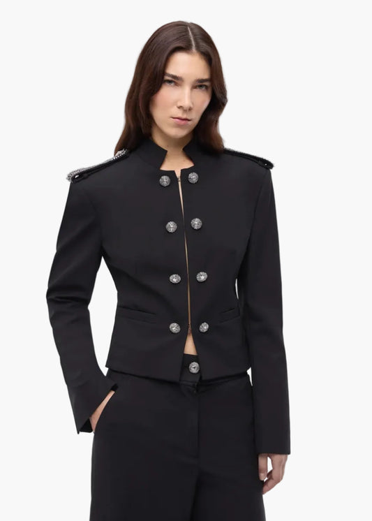 PINKO MINI GIACCA STILE CAVALLERIZZA CON DETTAGLI GIOIELLO