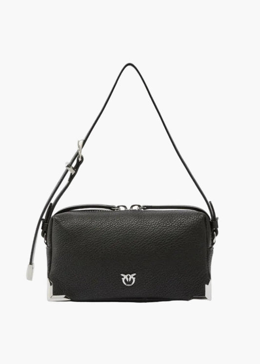 PINKO BORSA BAULETTO A TRACOLLA MEDIA IN PELLE FIORE