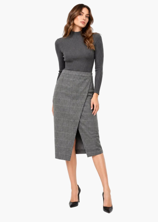 Prince of Wales midi pencil skirt | Icona