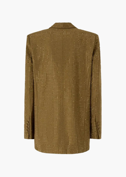 PINKO GIACCA DOPPIOPETTO OVERSIZE CON STRASS