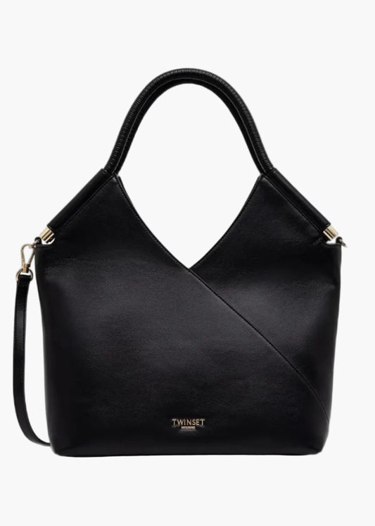 TWINSET BORSA SHOPPER IN SEMILPELLE
